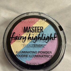 NEW Maybelline Master Fairy Highlight Illuminating Powder in #100 rainbow 🌈 look